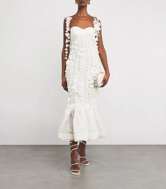 Zimmermann Dresses & Skirts - Zimmermann Dawning Linen-Silk Petal Midi Dress - 4